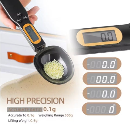Balança Digital LCD Ajustável para Medição, Colher Medidora Eletrônica para Cozinha, Balança para Café em Pó, Balança para Confeitaria